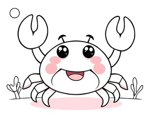 Naklejka premium crab cartoon character