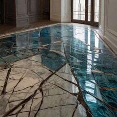  Luxury Floor Glass Tilling Finishing 