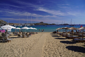 beach and bay of Lindois and the acropolis