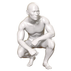 Fototapeta premium 3d human figure Mannequin with a body 3D Render isolated illustration