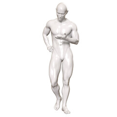 Fototapeta premium 3d human figure Mannequin with a body 3D Render isolated illustration