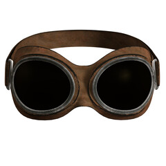 Glasses pilot vintage 3D render isolated illustration © Anton
