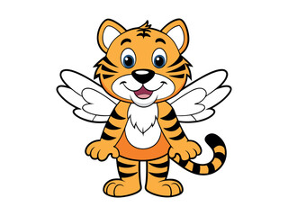 tiger cartoon art vector illustration 