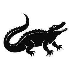Abstract Crocodile Vector Illustration Design