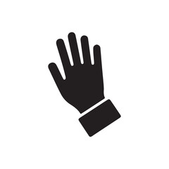  hand glove silhouette vector