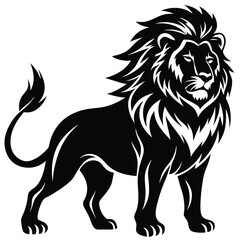 Lion King Emblem Vector Illustration Logo Design