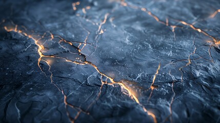 Modern Abstract Design with Cracked Glowing Patterns - made with Generative AI