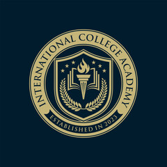 University and College School Crests and Logo Emblem Vector Template