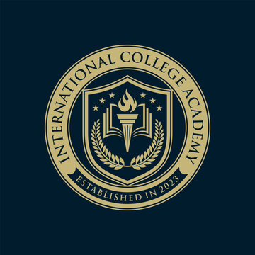 University and College School Crests and Logo Emblem Vector Template