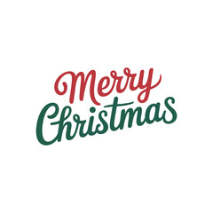 Merry Christmas lettering typography winter holiday design and color gift, snowflakes, snow, Vector illustration.