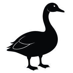 Goose Silhouette Vector Illustration for Creative Designs