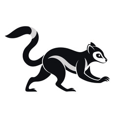 Vector Illustration of Full-Body Lemur Logo Design