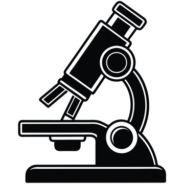 recommend clip art: Modern Science Microscope Silhouette Vector Illustration