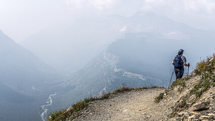 The Highline Trail in Glacier National Park is a renowned hiking path offering stunning vistas of alpine landscapes, sheer cliffs, and vibrant wildflowers.