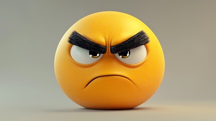 A cartoon face with a pouty mouth, raised eyebrows, and teary eyes, expressing frustration 