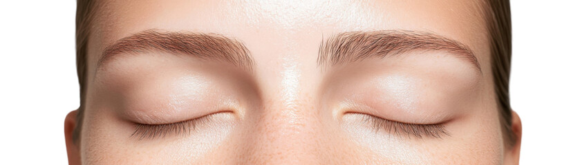 Obraz premium Calm and serene closed eyes of a person.