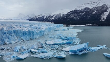 Los Glaciares National Park at El Calafate at Patagonia Argentina. Stunning landscape of iceberg in...