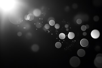 Abstract bokeh light effect on black background.