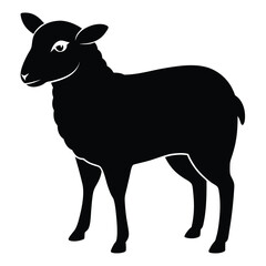 Sheep Silhouette Vector Illustration for Logo Design