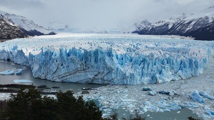 Los Glaciares National Park at El Calafate at Patagonia Argentina. Stunning landscape of iceberg in Patagonia. Perito Moreno Glacial. Patagonia landscape. Travel destination of El Calafate Argentina.
