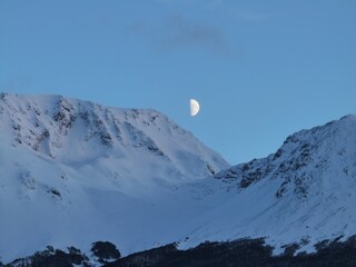 Martial Glacier At Ushuaia In Tierra Del Fuego Argentina. Snowy Mountains. Glacier Landscape. Tierra Del Fuego Argentina. Winter Sports. Martial Glacier At Ushuaia In Tierra Del Fuego Argentina.