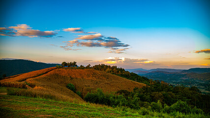 Viewpoint on the mountain, Na Thon Camp View, located in Ban Na Thon, Na Haeo District, Loei Province, Thailand.