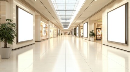 Obraz premium Billboard Mockup In A Shopping Mall