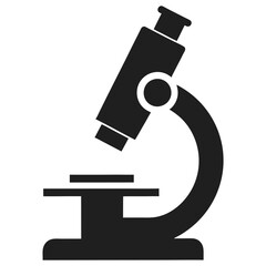 Microscope Logo Icon in Vector Illustration
