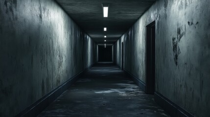 Dark Corridor With No End In Sight