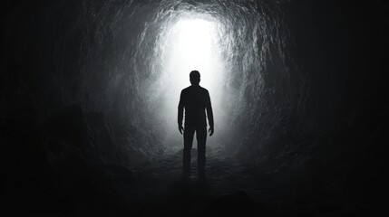 Obraz premium Dark Silhouette Against A Void