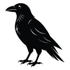 Raven Bird Logo Icon Vector Illustration