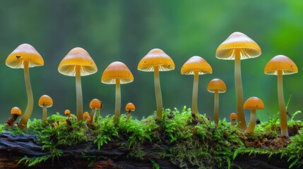 Fototapeta premium Wild mushroom foraging in the forest