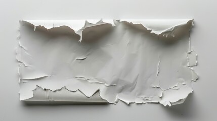 White Paper Crumpled Torn Texture Background
