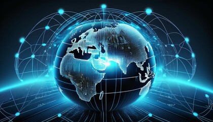 global business internet network connection iot internet of things business intelligence concept bus generative ai