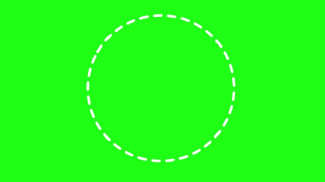 2d animated highlight circle dotted white lines motion graphics on green screen chroma key, adjustment layer motion graphics vector filter layer video making 2d graphic design highlights