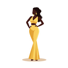 African american woman flat vector design