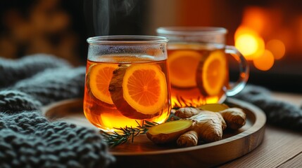 Steaming Cup of Ginger Tea