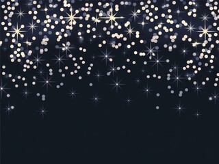 Festive Navy Bokeh Lights Holiday Marketing & Celebrations