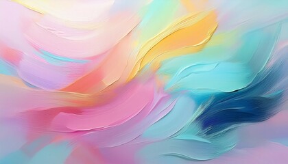 pastel color brush strokes on white background