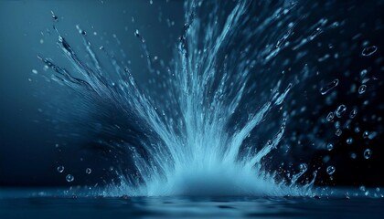 blur defocus image of water hit wall ground explode into drop droplet amount water attack impact and fluttering in air explosion stop motion freeze shot