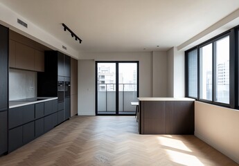 Obraz premium Modern interior design with elegant decor, stylish furniture, and a cozy atmosphere, creating a contemporary and comfortable living space.