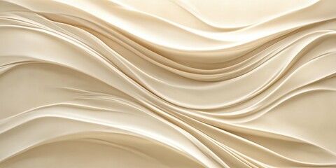 Obraz premium Fine sand texture with flowing wave patterns monochromatic beige tones natural and organic look