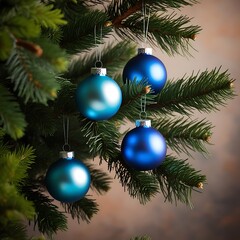 Obraz premium christmas tree with balls