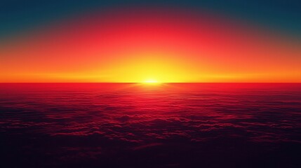 Fototapeta premium Breathtaking Orange and Blue Sunset Over Calm Ocean Waves