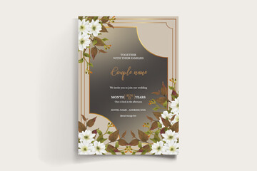 BRIDAL SHOWER FLORAL INVITATION TEMPLATE