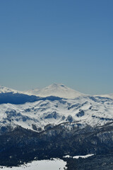 Llaima Vulcano in winter ski ascent top touring mountaineering chile patagonia