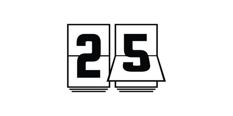 2025 Happy New Year text design on white background