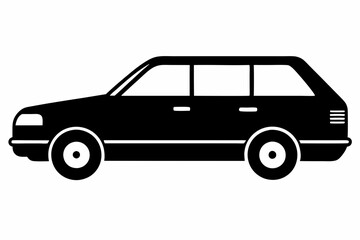 Simple Black Vehicle Silhouette Vector Art