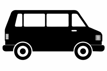 Simple Black Vehicle Silhouette Vector Art