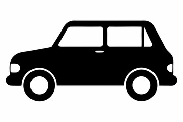 Simple Black Vehicle Silhouette Vector Art